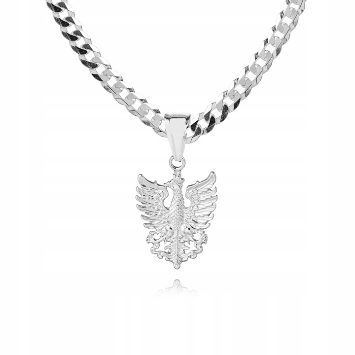 925-SREBRO-LANCUSZEK-60cm-ORZELEK-DEDYKACJA-P2Z55-Material-Srebro