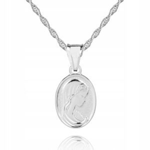 925 Srebrny łańcuszek medalik DEDYKACJA 45cm S1M38