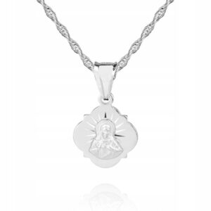 925 Srebrny łańcuszek medalik DEDYKACJA 40cm S1M45