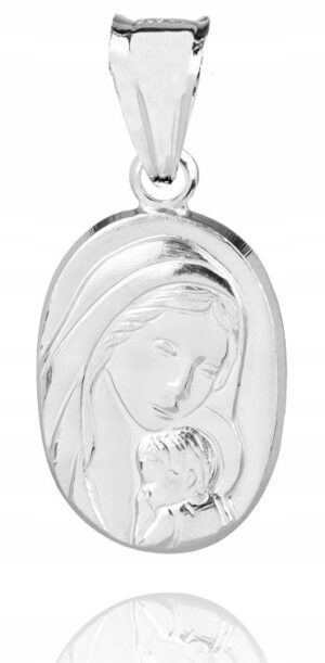 925 Srebrny Medalik Katolicki 925 1,88g 2,5cm M39