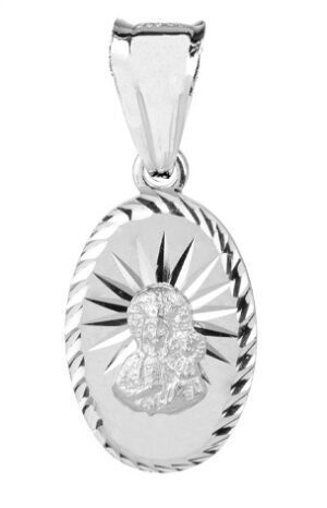 ! 925 Srebrny Medalik Katolicki 925 1,34g 2cm M46