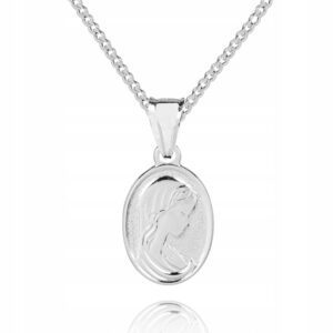 925 Srebrny łańcuszek medalik DEDYKACJA 55cm P3M38