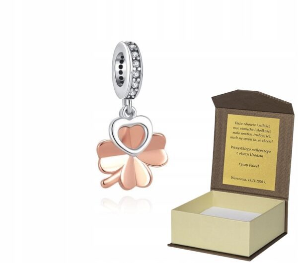 Zawieszka Charms do bransolet DEDYKACJA C183