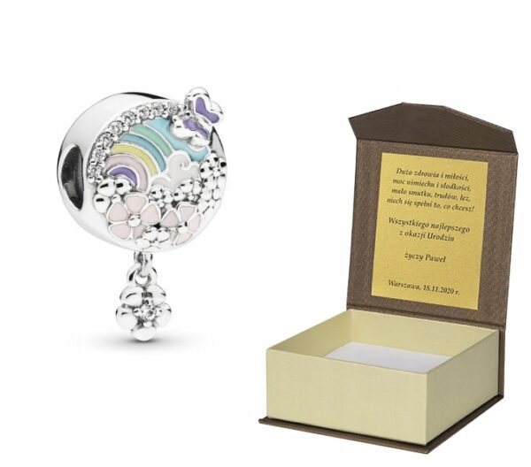 Charms srebro TĘCZA do bransolet modułowych C230