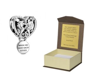 Zawieszka Charms Srebro do bransolet DEDYKACJA C13