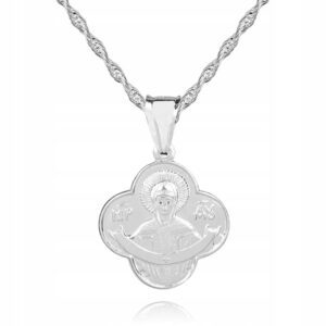 925 Srebrny Medalik Prawosławny 925 1,6g 2,5cm M47