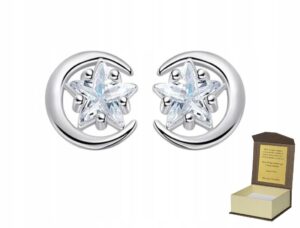 Srebrne kolczyki sztyfty cyrkonia GWIAZDA próba 925 K230