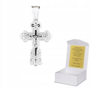 925 Srebrny Krzyżyk Prawosławny 1,26 g 3 cm K24