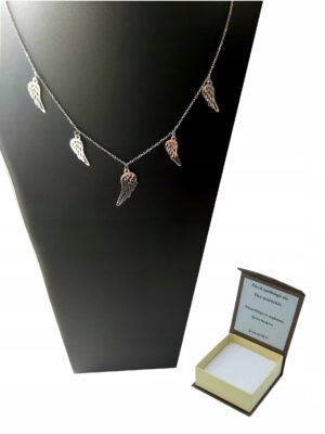 !!925 SREBRNY NASZYJNIK SKRZYDŁA 925 DEDYKACJA N57