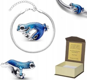 Bransoletka srebrna 18 cm + CHARMS GEKON BC382