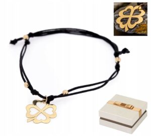 Złoto 585 Złota Bransoletka Koniczynka na Szczęście 14 karatów różne kolory