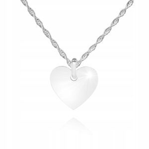 925 Srebrny łańcuszek 40 cm SERCE DEDYKACJA S1Z51