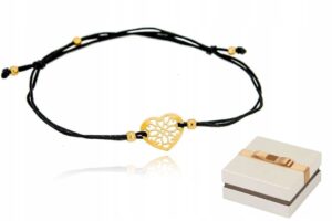 Złoto 585 Złota Bransoletka regulowana SERCE 14 karatów różne kolory