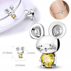 Charms do bransolet zawieszka MYSZKA srebro C360