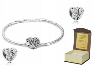 Bransoletka srebrna + CHARMS GRATIS 18 cm B145