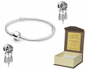 Bransoleta SREBRO 20cm do CHARMS + GRATIS B181