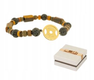 Bransoletka Ze Złotym Ciężarkiem. Dla Kulturysty BZ20