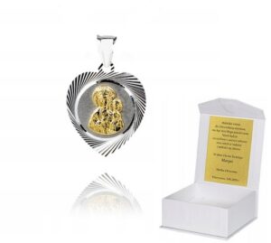 ! 925 Srebrny Medalik Katolicki 925 1,93g 2,5cm M9