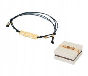 Złoto 585 Złota Bransoletka z Napisem Mama 14 karatów BZ29