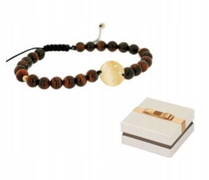 Bransoletka Waga, Złoto Połączone z Jaspisem BZ18