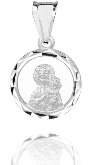 925 Srebrny Medalik Katolicki 925 1,11g 2,1cm M40