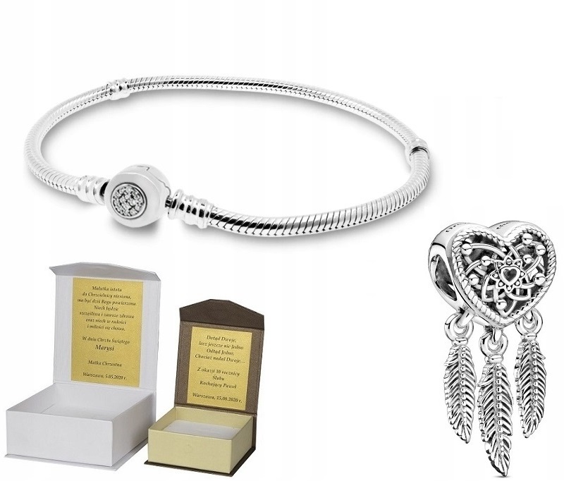 1. Srebrne bransoletki Charms