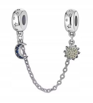 CHARMS ŁAŃCUSZEK ZABEZPIECZAJĄCY do bransolet modułowych srebro C543