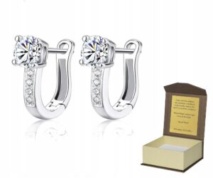 Srebrne kolczyki CYRKONIE angielskie zapięcie K204