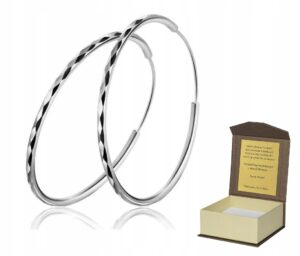 Srebrne kolczyki KOŁA średnica 6 cm K252