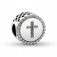 CHARMS WIARA KRZYŻ KRZYŻYK do bransolet modułowych zawieszka srebro C4